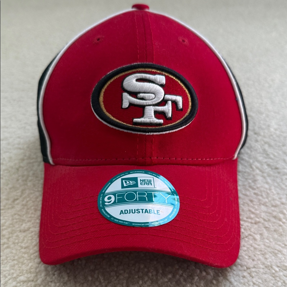 New Era Red 9FORTY Cap with Team Logo